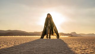 Dune Part 2 movie Timothy Chalamet walking across sand