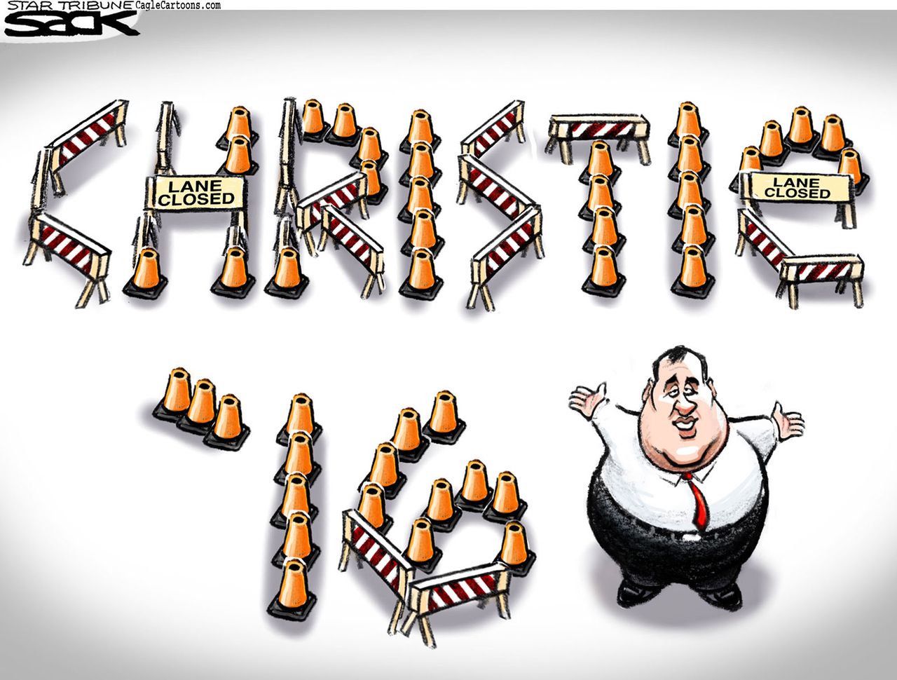 Political cartoon U.S. Chris Christie 2016