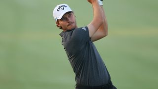 Rasmus Hojgaard takes a shot at the DP World Tour Championship