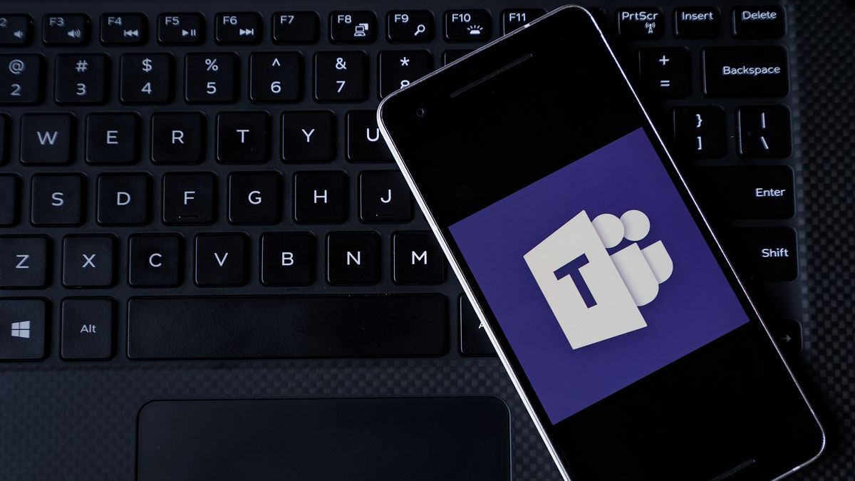 Microsoft Teams splash screen on a smartphone