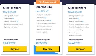 HostGator's website builder pricing plans