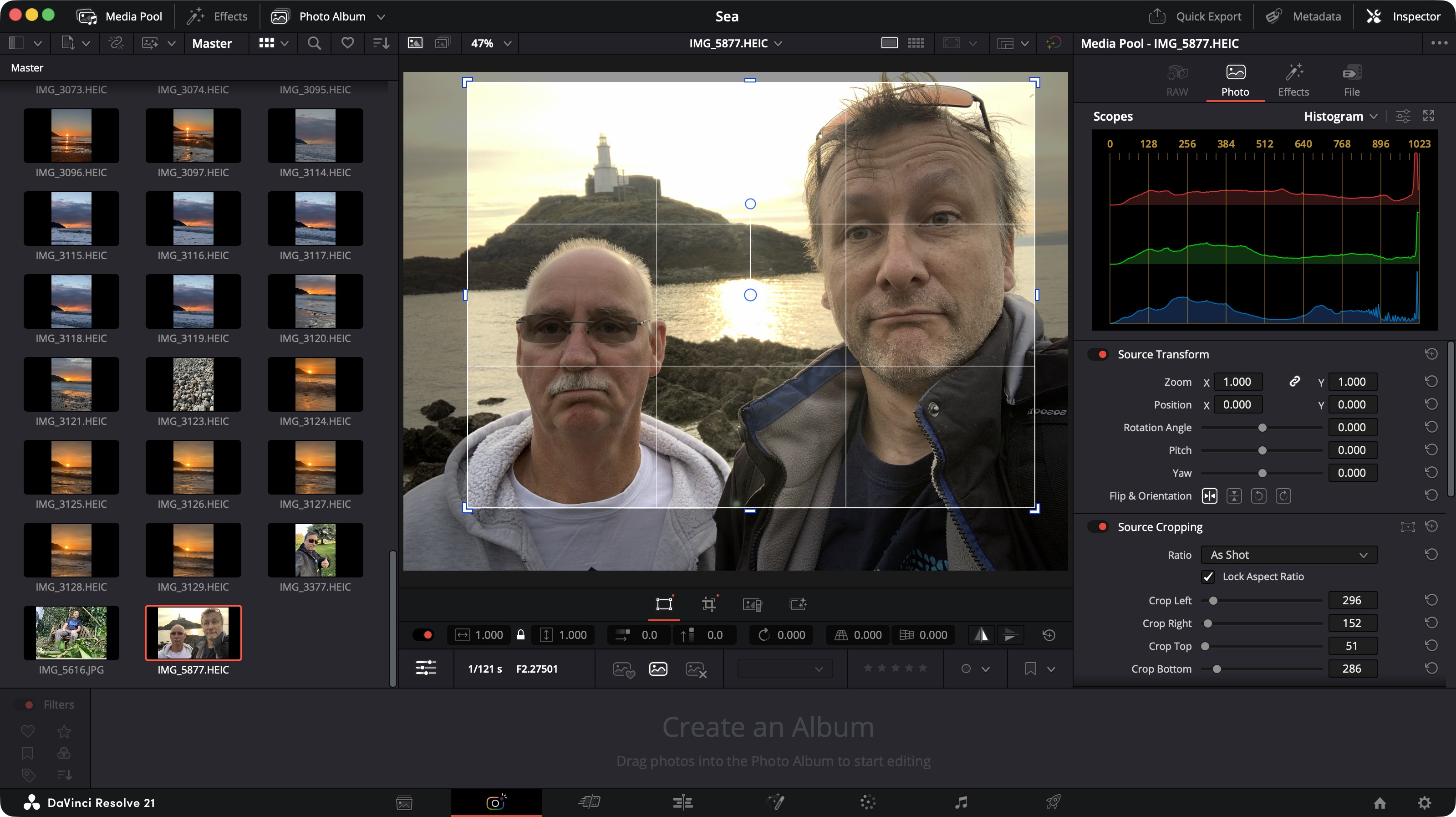 DaVinci Resolve screenshot during our review