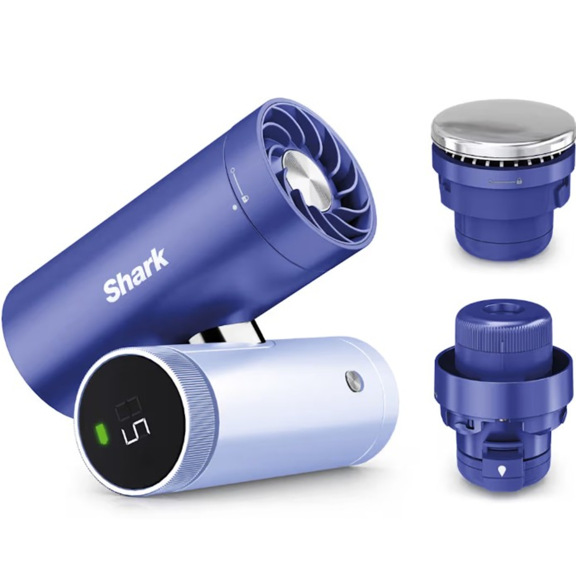 Shark ChillPill 3-in-1 fan, mister, cooling plate in Haze colourway on a white background