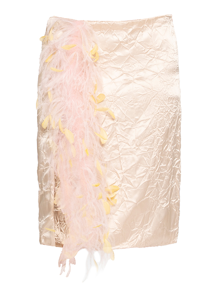 DES_PHEMMES, Feather-Trimmed Skirt