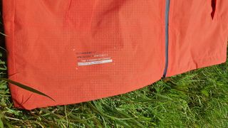 Close up of Jack Wolfskin Offshore Jacket on grass