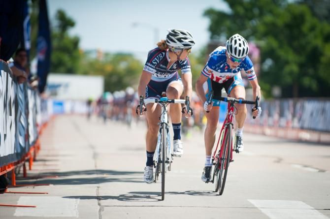 A two rider break containing a Tibco and a National Champion, NOW, rider. Either a word or a glance over the shoulder by the Tibco rider as the duo races down East Mountain Avenue towards thousands of fans.