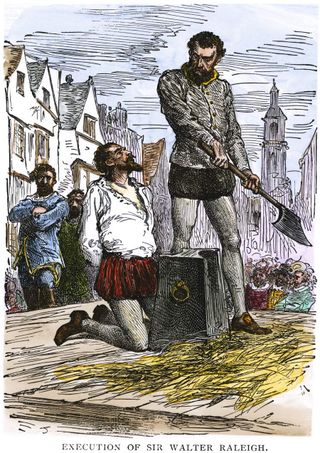 Walter Raleigh during his execution in 1618