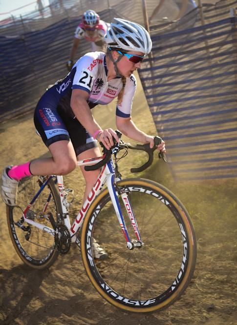 Ellen Noble (Jam Fund) dismounting for the stairs