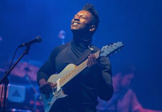 Tosin Abasi performs at Humphrey's in San Diego, California on April 10, 2016