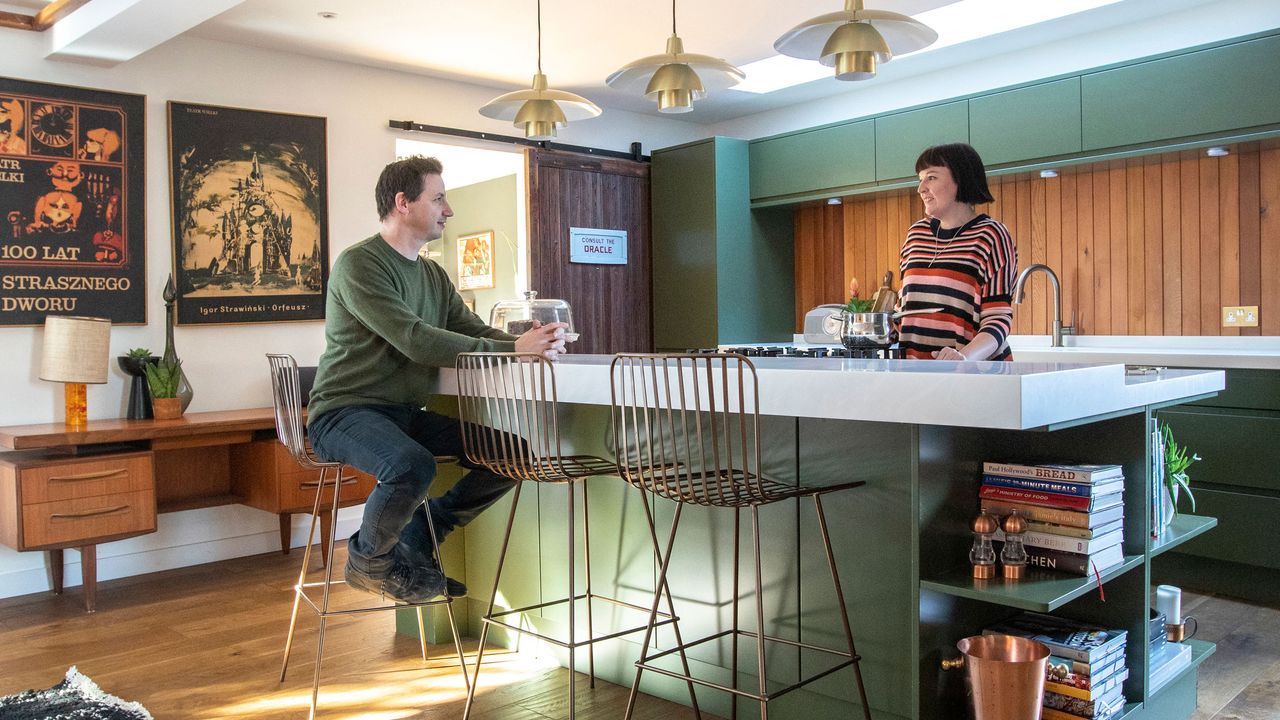 Vintage interiors aficionados Emma and Karim yearned for a mid-century house, which they found in this Essex renovation project – now their unique new home