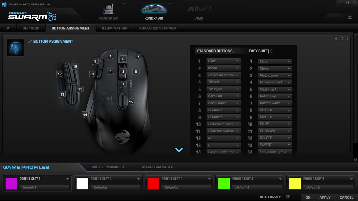 Roccat Kone XP Air Swarm software