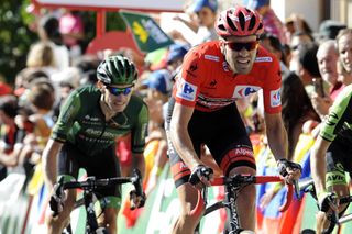 Tom Dumoulin finishes Stage 20 of the 2015 Vuelta Espana