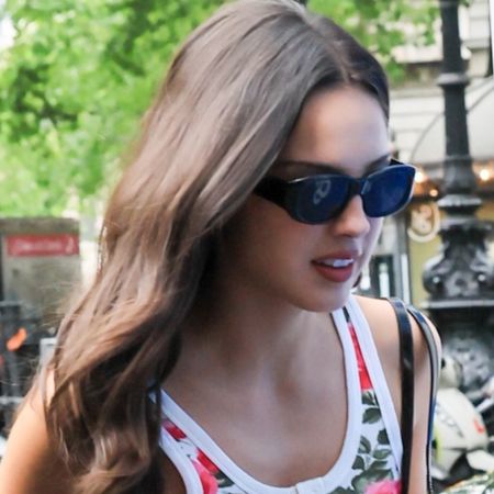 Olivia Rodrigo traded a white tank top for a floral alternative, black jeans, and pointy pumps
