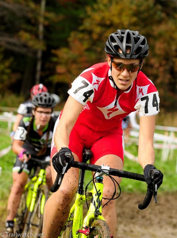 Evelyne Blouin (Specialized) rode just behind the leaders the whole race.