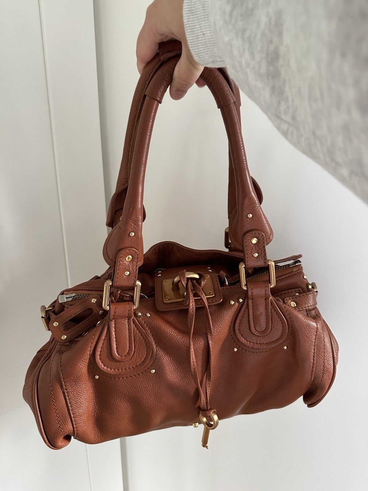 Chloe Paddington Bag in Tan Leather