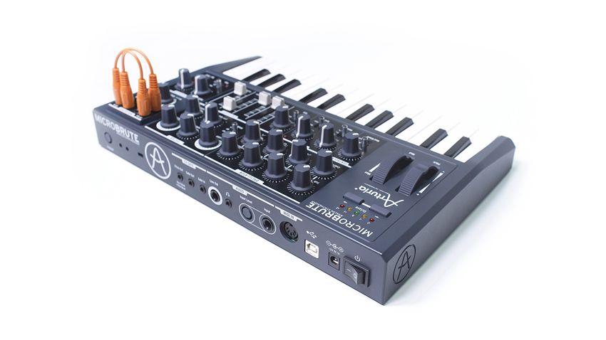 The MicroBrute is a semi-modular synth.