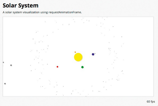 One of Dart's sample apps is Solar – see the body of the article below for more details of how to run this simulated solar system