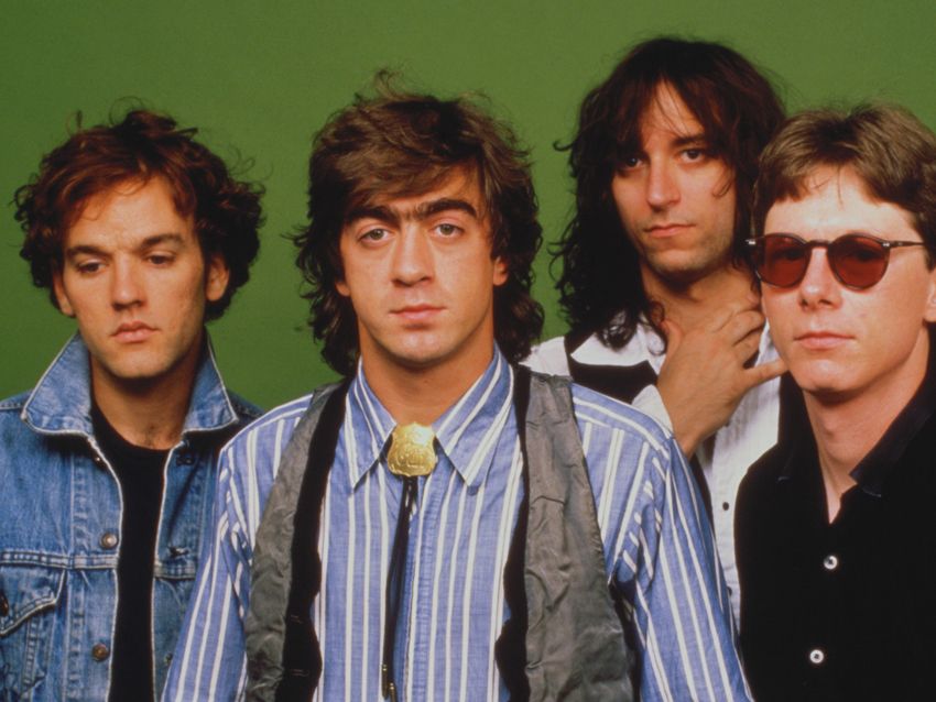 REM in 1987, with drummer Bill Berry (second from left)