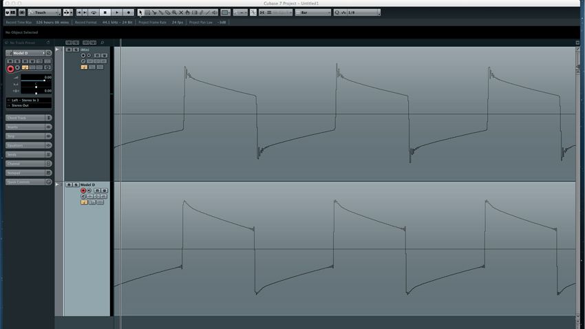 The raw square waves of both instruments are very much alike with only slight differences.