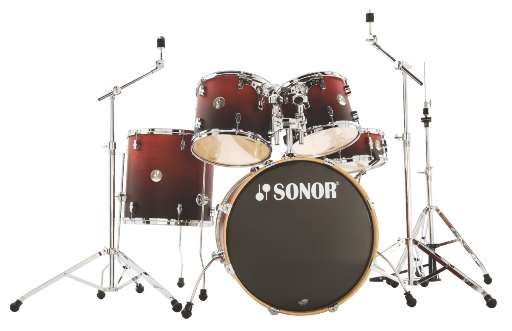 The lacquer finish is a fiery fade called Wax Cherry Red