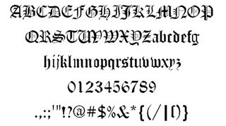 Free tattoo fonts: Canterbury