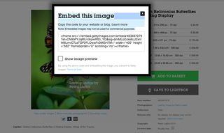 Click the button and you'll get the embed code, which you can use to create an iFrame on your site