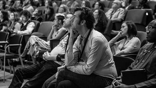 Stefan Sagmeister in the audience for Design Indaba 2014