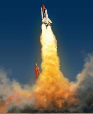 Learn to paint a rocket trail
