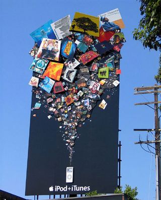 Billboard advertising: iPod and iTunes advert