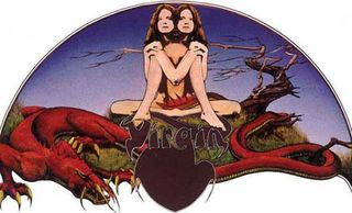 OLD LOGO: Virgin's original 1973 logo reflects its hippy roots