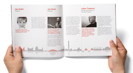 The event identity for TEDxHouses of Parliament also spanned print