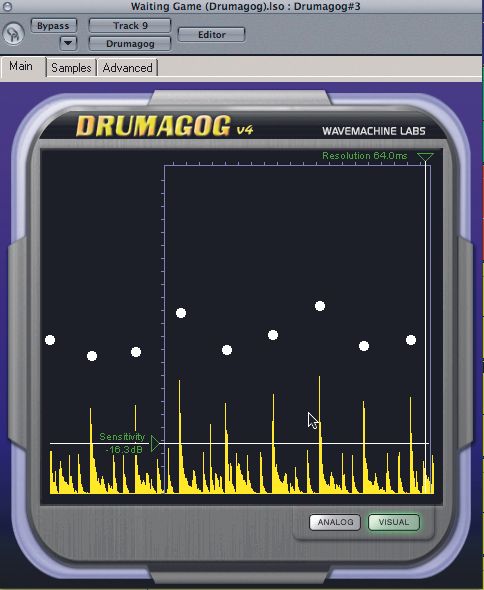 Drum beats are represented visually.