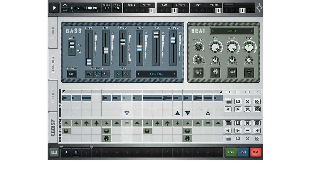 In the Bass/Beat section, you get a number of ready-rolled bass patches and drum kits