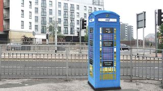 A Dr Who-styled Wi-Fi phone box in Leeds
