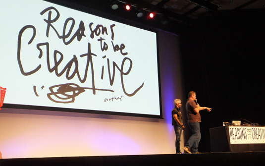 Signalnoise and Reasons to be Creative founder John Davey on stage
