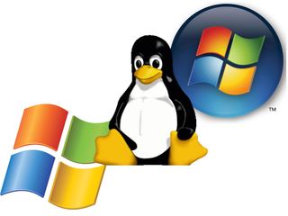 Linux, XP, Vista logos