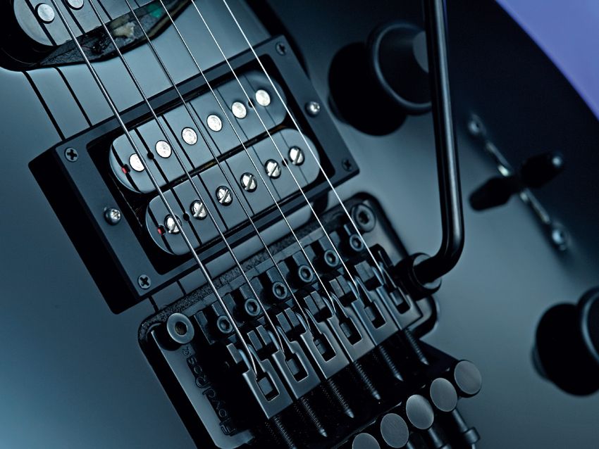 Double humbuckers are standard across GJ2 the range; black hardware is extra.