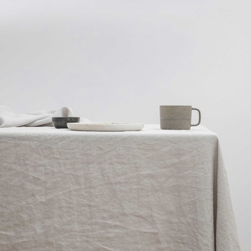 gray linen tablecloth
