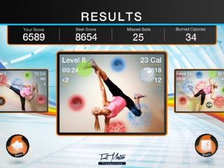 screenshot of BallStrike augmented reality fitness game