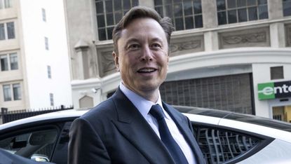 Elon Musk, chief executive officer of Tesla Inc., departs court in San Francisco in January