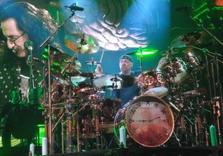 Neil Peart playing live at Capps Coliseum last summer