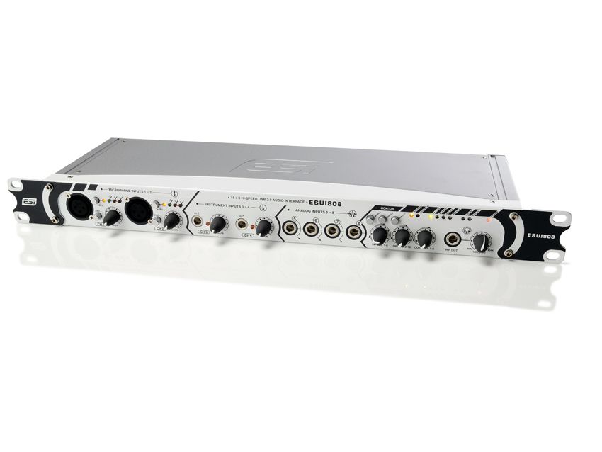 The ESU1808's front panel packs in a lot of connectivity.