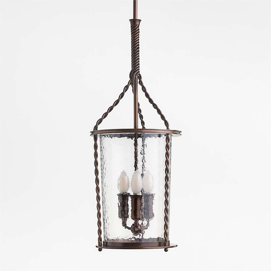 Crate & Barrel indoor/outdoor iron pendant light