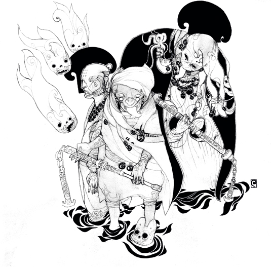 Alien samurai children hunters from France!