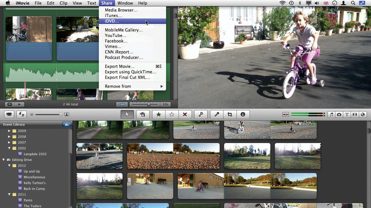 imovie 10.0.6 not exporting to file