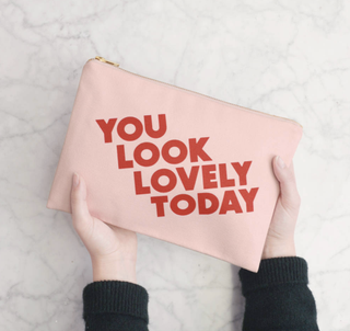 'You Look Lovely Today' Blush Pink Pouch