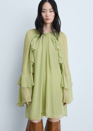 Ruffled Chiffon Dress