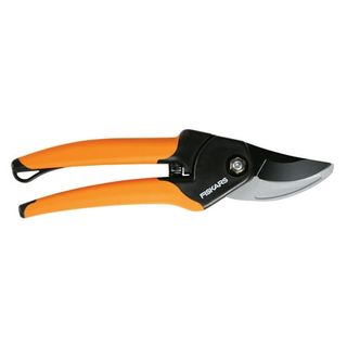 Fiskars Bypass Pruner Garden Tool With Steel Blade and Softgrip Handle, Black and Orange