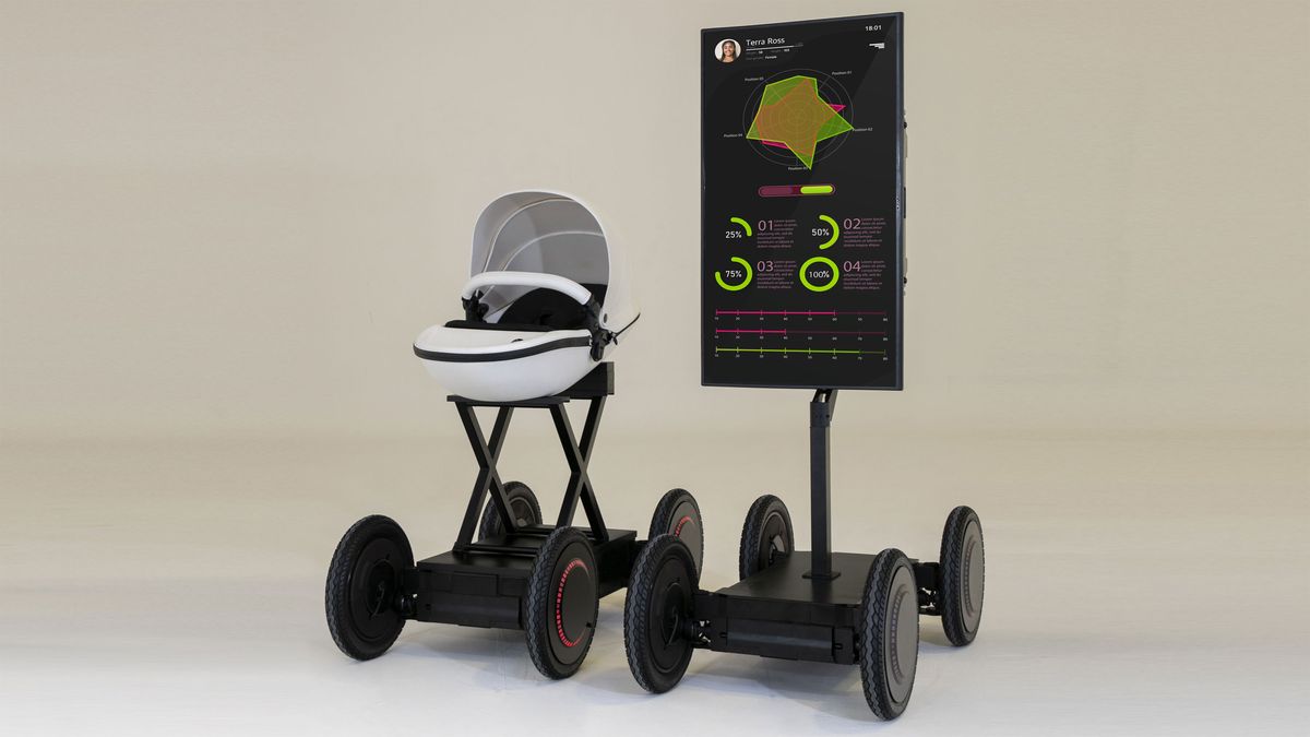 MobED with a baby carrying and screen attachments