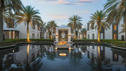 The watergardens at The Chedi Muscat